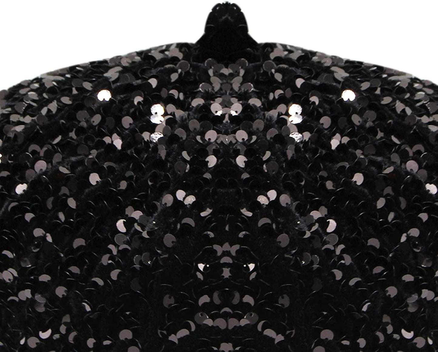 Women Beret Hat Glitter Sequins French Style Beanie Cap Adjustable Fashion Shimmer Hat for Girls Ladies