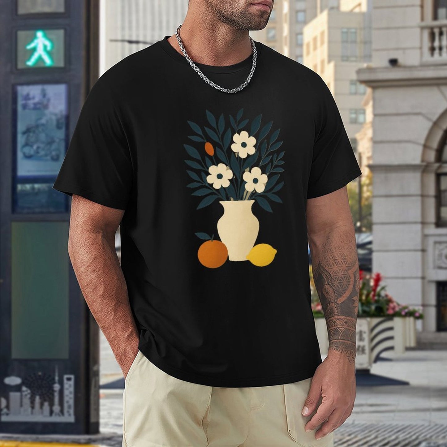 ,Men's Cotton Short-sleeved T-shirt, Breathable Loose-fitting Casual Summer Top, Suitable for Outdoor Activities and Daily Comfortable Wear,Men's T-shirt100%cottonz9og518f8qhe