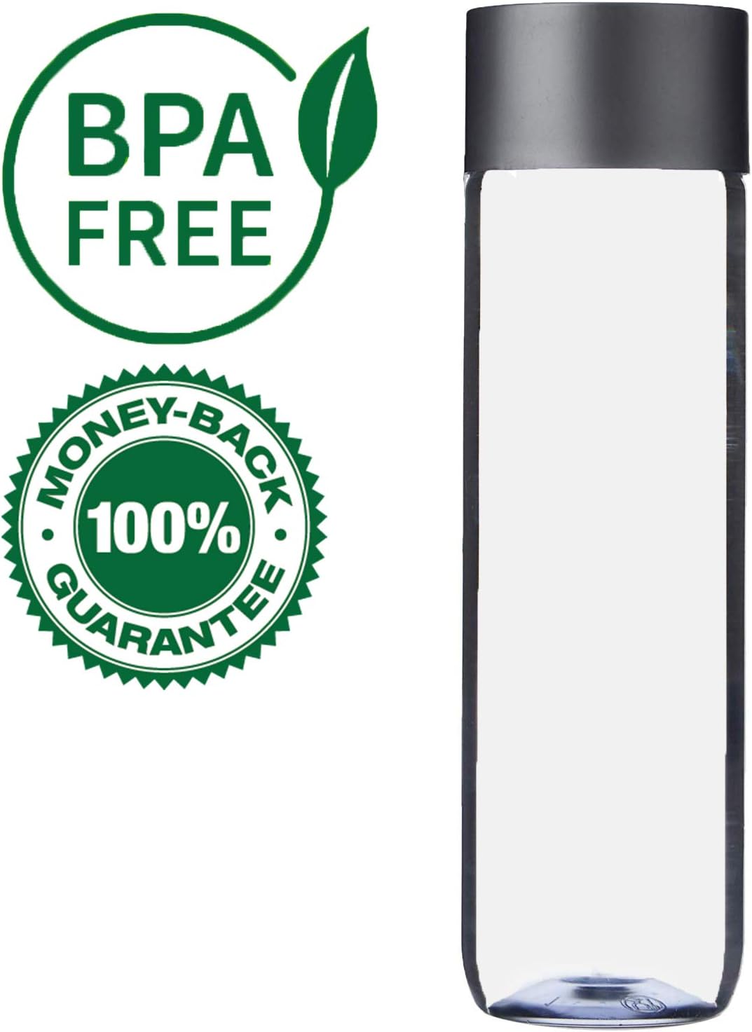 12-pack Bulk Empty Plastic Juice Bottles Reusable Water Bottles to work great as Sensory Bottles and Smoothie Bottles with Black Lids Great for Sensory Crafts and Calming Bottles 400ml