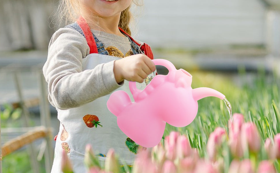XXXFLOWER Unicorns Indoor Watering Can, 1 L Cute Animal Water Cans, Novelty Unicorns Shape Watering Pot for Office House Indoor Garden（Pink）