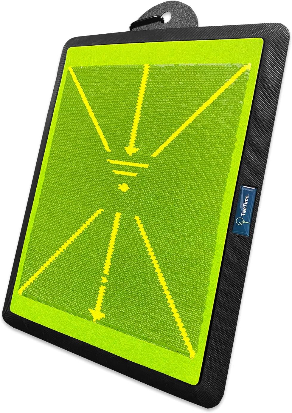 TeeTime Golf Practice Mat - Patent Pending - Instant Swing Path Feedback - Indoor-Outdoor with Carry Clip