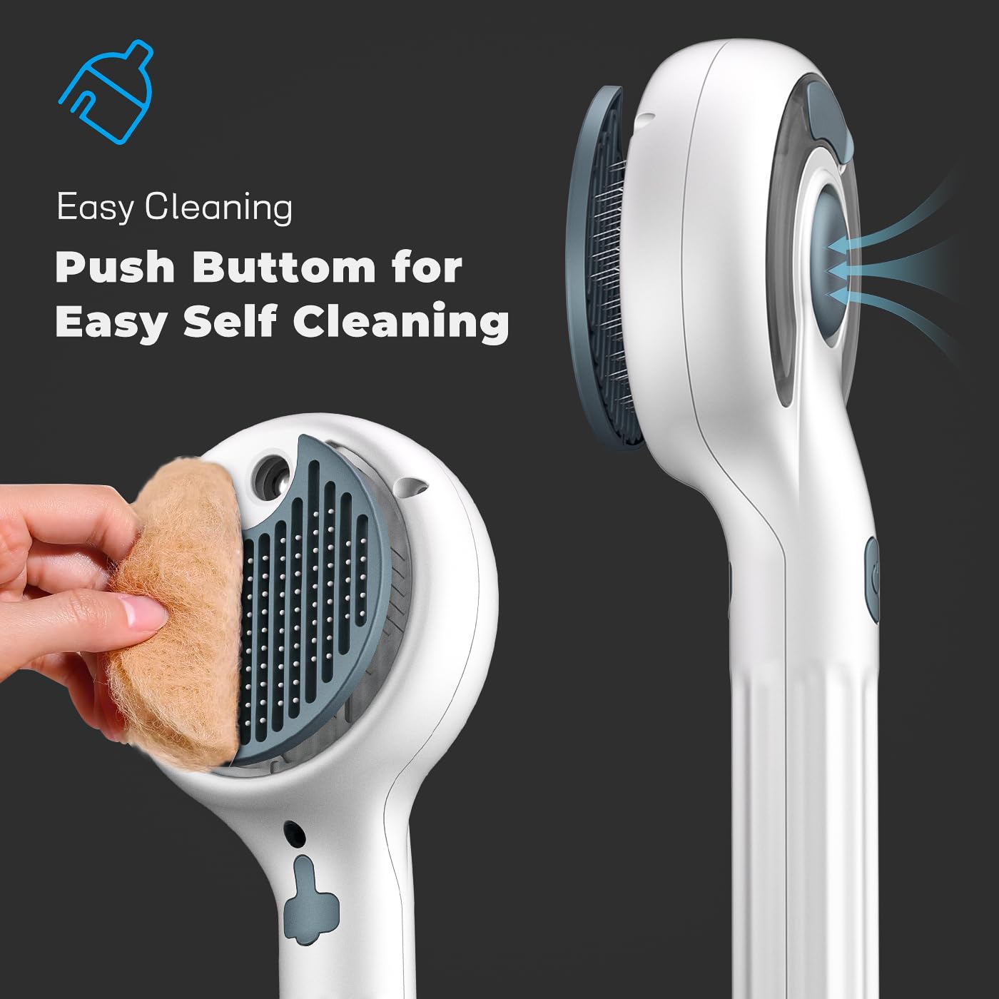 Cat Steam Brush for Indoor Cats – 3-in-1 Grooming Tool with Water Spray, Self-Cleaning Hair Comb for Long & Short Haired Cats and Dogs