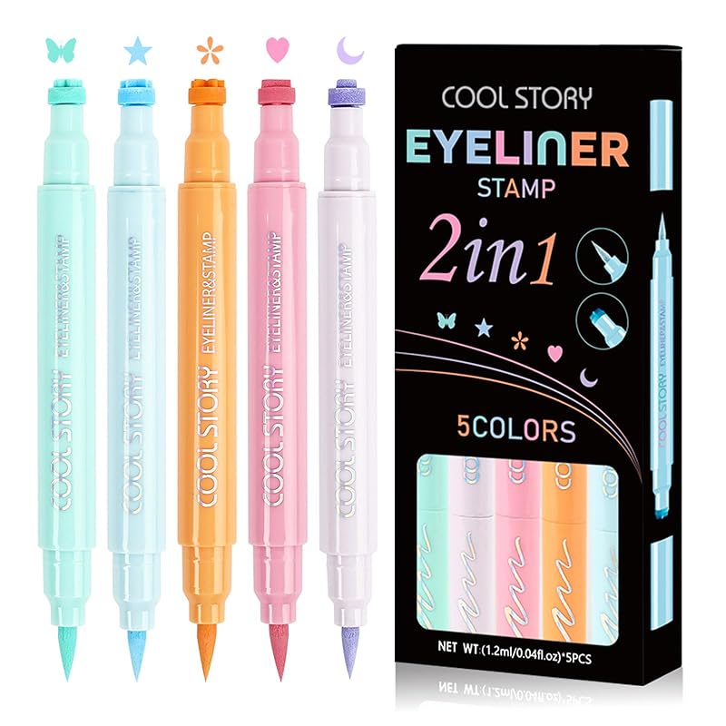 COOL STORY 12 Color Glossy Eyeliner Gel Pencil Eyebrow Pen Eye Makeup Waterproof Smudge Proof Long Lasting