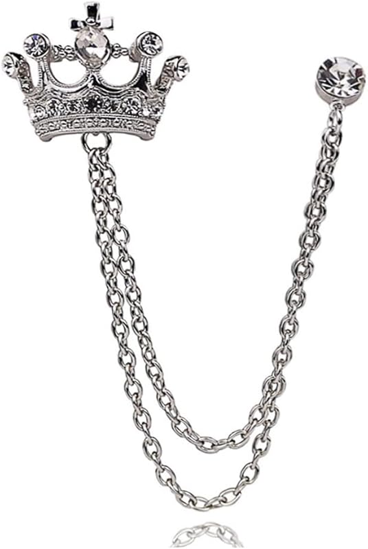 Brooches Pin for Men Shirts Collar Chain Brooch Pin Lapel Stick