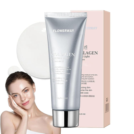 Collagen Overnight Wrapping Face Mask for Korean Glass Skin, Collagen Night Wrapping Peel Off Facial Mask Pack, Firming and Wrinkle Reduction Sheet Mask, Hydrolyzed Collagen For Glowing Skin