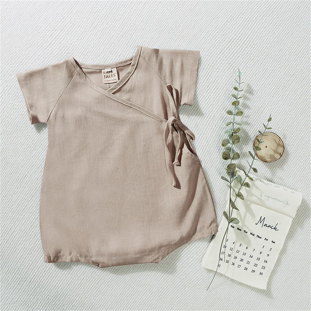 Unisex Baby Toddler Bodysuit Short Sleeve Romper T-Shirt Onesie Neutral Clothes