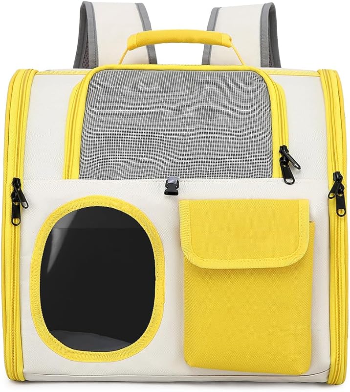 Cat Dog Carrier Backpacks,Pet Backpack Carrier, Bubble Backpack Pet Carriers with Breathable Mesh for Cats Small Dogs Puppies Animals for Travel, Hiking, Camping or Outdoor Use (Pink)