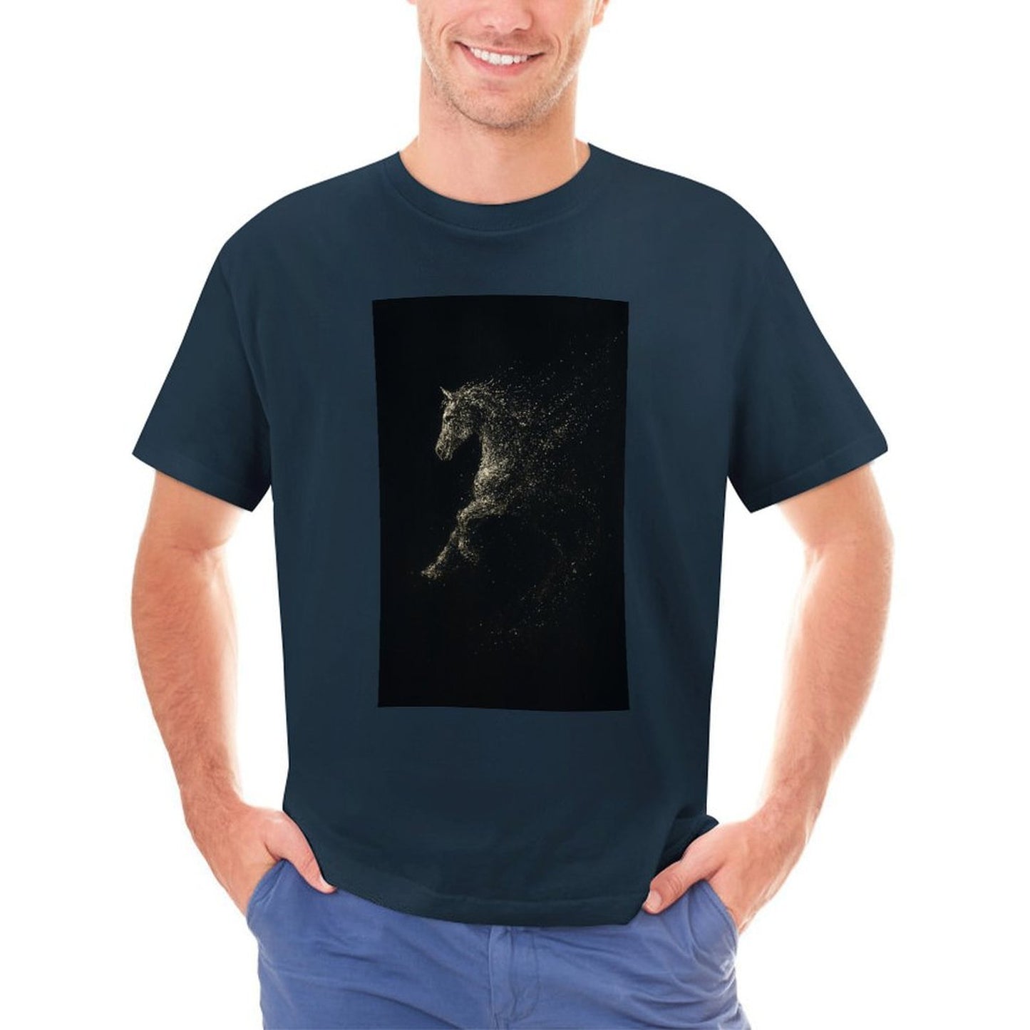Men's Cotton Short-sleeved T-shirt, Breathable Loose-fitting Casual Summer Top, Suitable for Outdoor Activities and Daily Comfortable Wear,