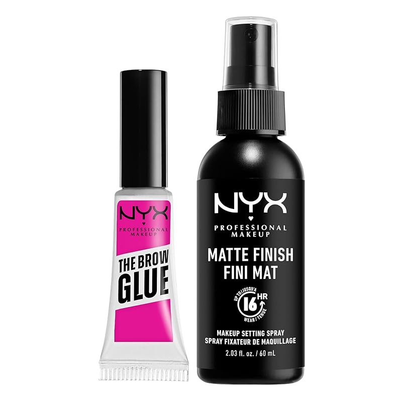 NYX PROFESSIONAL MAKEUP The Brow Glue, Extreme Hold Tinted Eyebrow Gel - Dark Brown