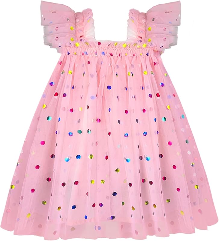 AGQT Baby Girls Tutu Dress Tulle Sundress Size 9M-5T