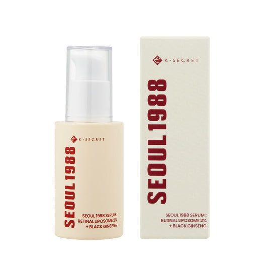 KSECRET SEOUL 1988 Serum : Retinal Liposome 2% + Black Ginseng, 30ml/1.01fl.oz | 58% Black Ginseng Extract | Retinal serum, Bakuchiol, VitaminC&3Peptides for Wrinkle Care | Korean Skincare | seoul1988