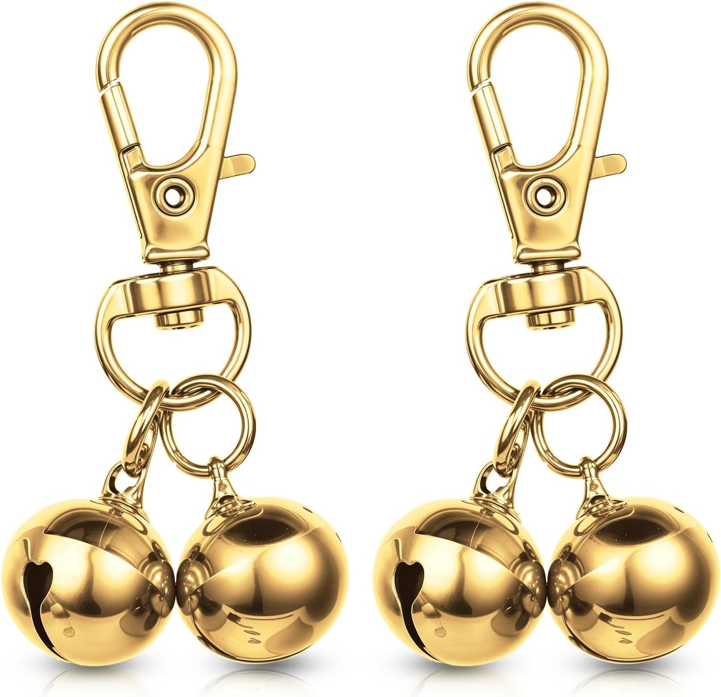 2 Pcs Bells for Dog Collars Mini Dog Collar Bell Pet Pendant Accessories Dogs Training Bell Collar Gold Training Collars Charm for Dogs and Cats