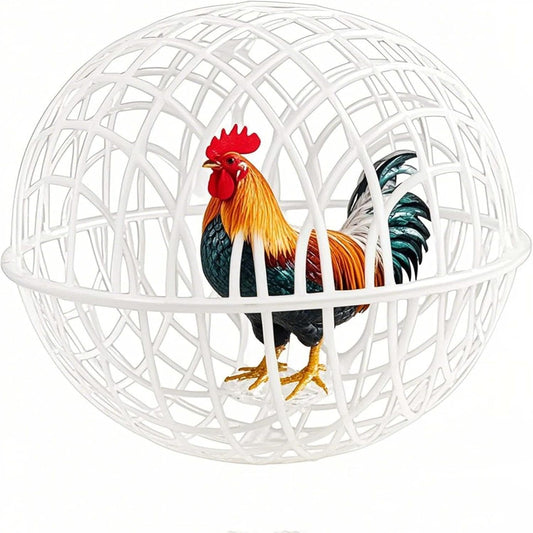 Chicken Balls Cage for Outside,3pack Chicken Ball Cage Rolling,Chicken Coop Ball, Mobile Poultry Enclosure Round, Removable Safety Cage, for Chicks Rabbits Birds (Large 3PCS)
