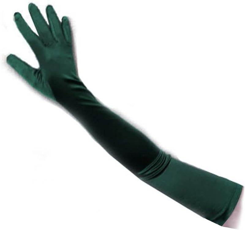 23" Extra Long Super Stretch Over the Elbow Party Bridal Dance Sexy Satin Gloves A-Grade Quality 16BL 58cm