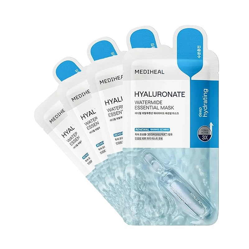 Mediheal Official Best Korean Sheet Mask - Collagen Essential Face Mask Lifting and Firming For All Skin Types Value Sets (4 Count (Pack of 1))