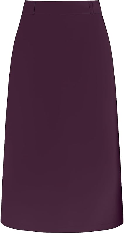 Women's Pencil Skirt High Waist Split Back Work Midi Skirts