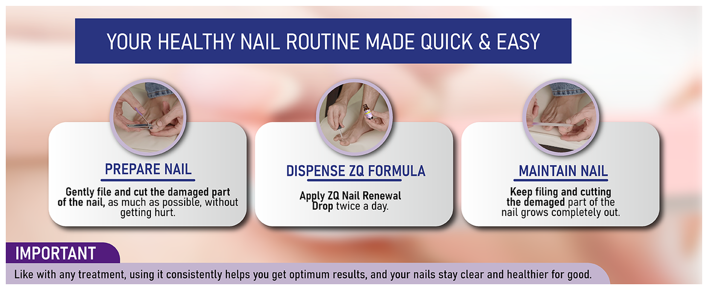 ZanaQuick Extra Strength Toenail & Fingernail Repair Drops - Nail Care Renewal for Thick, Damaged & Discolored Nails - 2 Pack