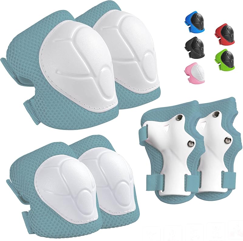 Kids Protective Gear Set Knee Pads for Kids 3-14 Years Toddler Knee and Elbow Pads with Wrist Guards 3 in 1 for Skating Cycling Bike Rollerblading Scooter