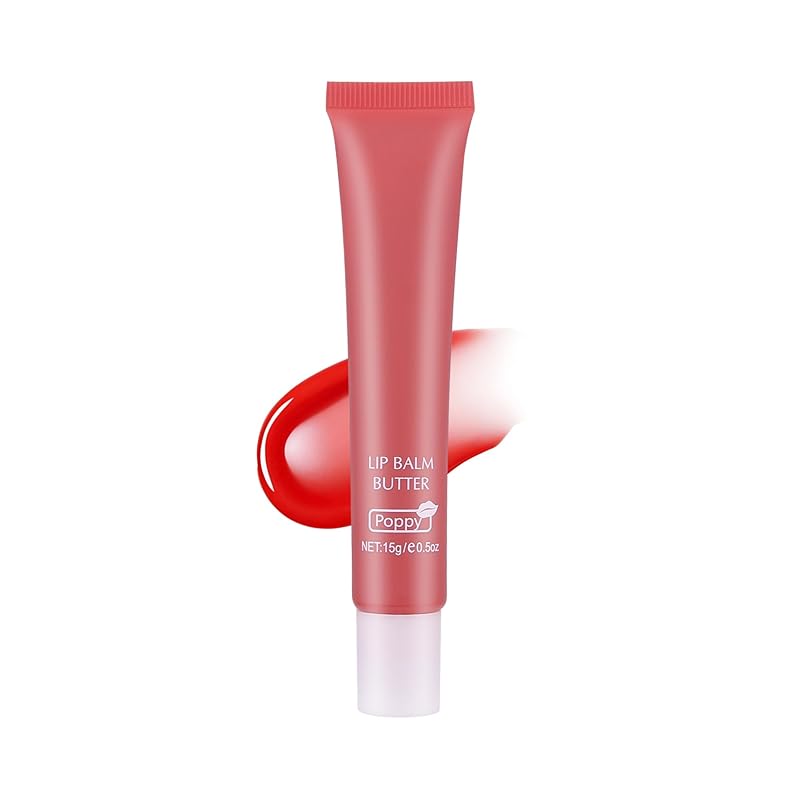 2-in-1 Silky Lip Butter Balm & Lip Gloss, Hydration with Shea & Olive Oil Blend, Non-Sticky Moisture for Chapped Lips, Natural Ingredients (6 Colors)