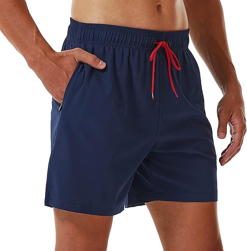 SILKWORLD Men's Swim Trunks Quick Dry Beach Shorts with Pockets