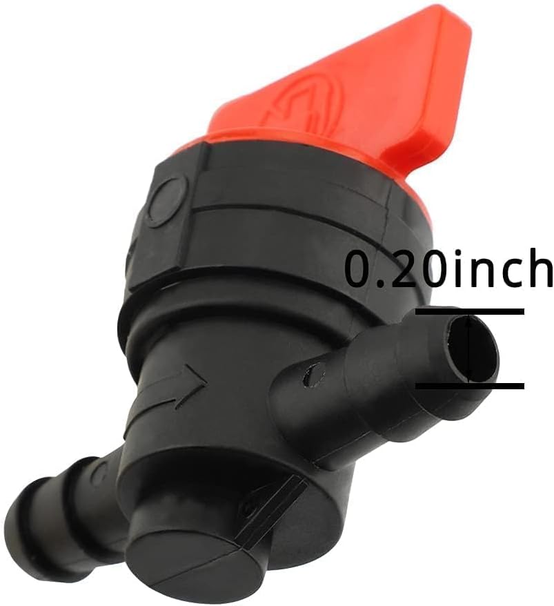 698183 Inline Fuel Shutoff Valve 1/4 Inch for Briggs and Stratton 494768 493960 Lawn Mower Tractor AM107340 AM36141 Gas Line Shut off Valve 5 Packs