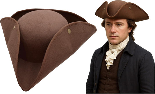 Nicky Bigs Novelties - Colonial Tricorn Pirate Hat - Adult Women and Mens Pirate Hat - Pirate Costume Accessory Colonial Hat