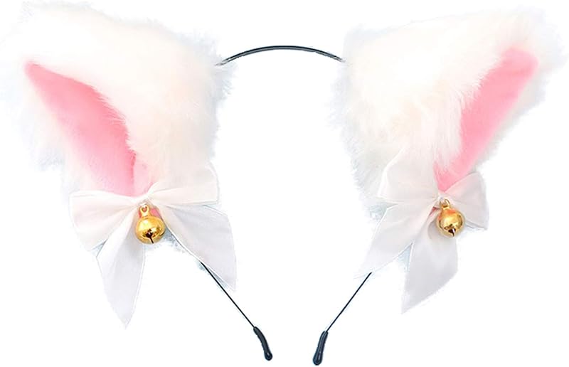 Faylay Cosplay Girl Plush Furry Cat Ears Headwear Accessory for Cam Girl Party