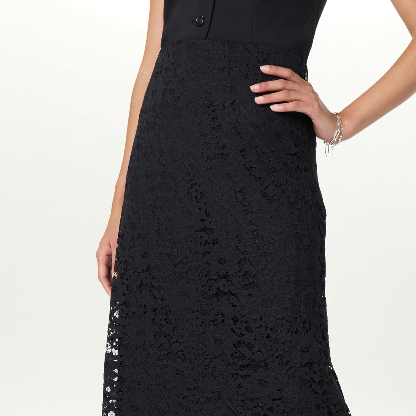 The Drop Women's Standard Elana Lace Midi Skirt
