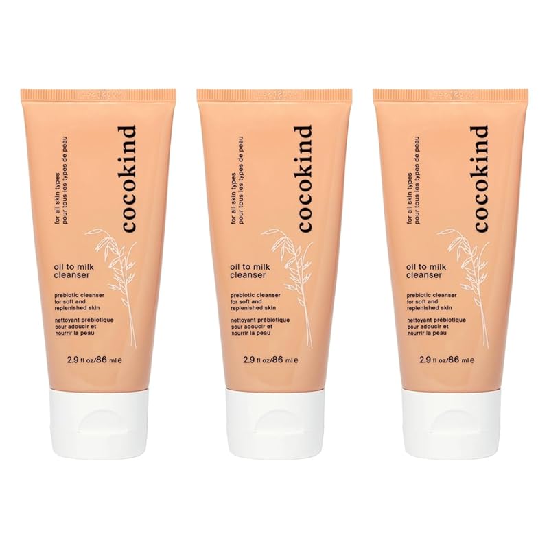 Cocokind Oil to Milk Face Wash, Oil Based Cleanser and Oil Makeup Remover - Cleansing Oil, Cleansing Milk and Cream Cleanser for Face