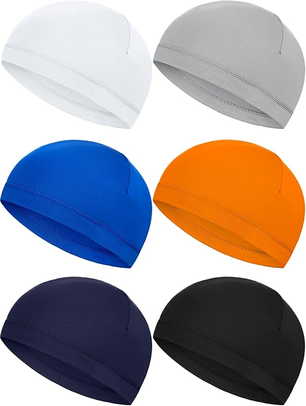 Boao 6 Pieces Cooling Skull Caps Helmet Hard Hat Liner Sweat Wicking Running Beanie Cycling for Men Women