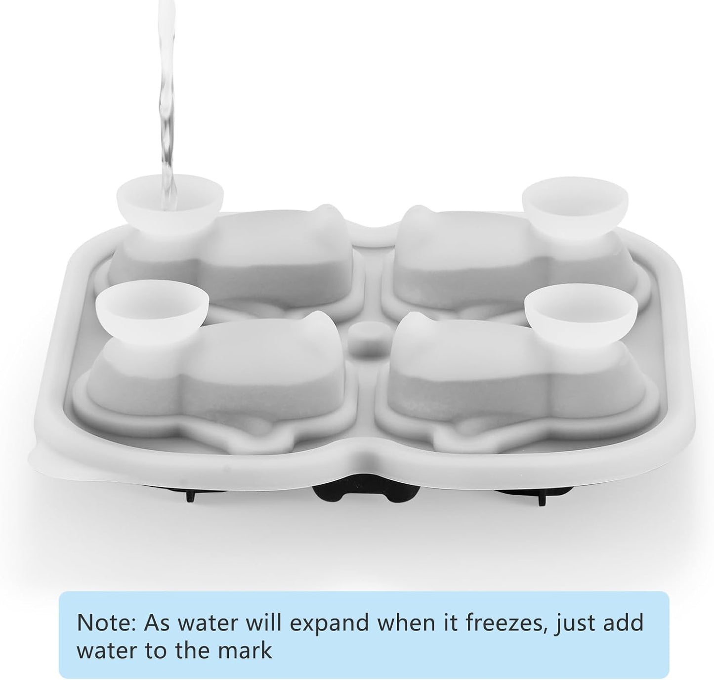 Penguins Ice Cube Tray Fun Shapes, Odd Novelty Cute Penguin Gifts, 2.2" Large Silicone Whiskey Ice Mold for Cocktails,Bourbon,Brandy, w/Funne