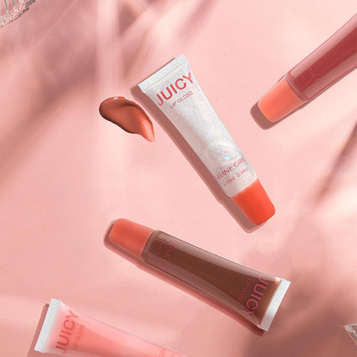Juicy Lip Gloss, Lipgloss for Women and Girls, Lip Plumper, Lip Makeup Hydrating, Tinted Lip Balm, Colorful Lipgloss Moisturizing and Vibrant #nude