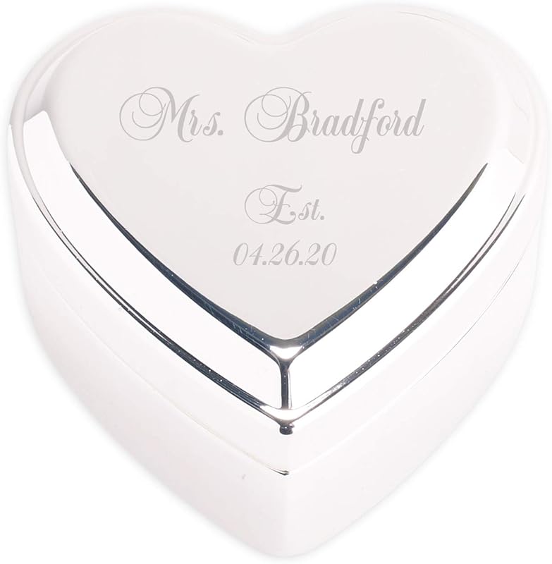 Cherished Moments Silver Toned Heart Shaped Jewelry Keepsake Box for Jewelry, Trinkets or Special Treasures