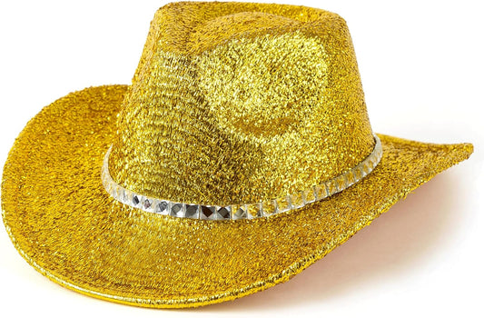 Men & Women Cowboy Hat Western Style Glitter Cosplay Party Costume Hats