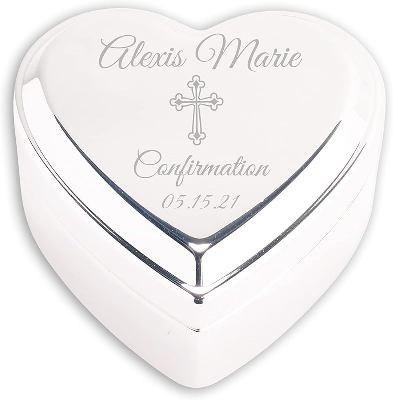 Cherished Moments Silver Toned Heart Shaped Jewelry Keepsake Box for Jewelry, Trinkets or Special Treasures