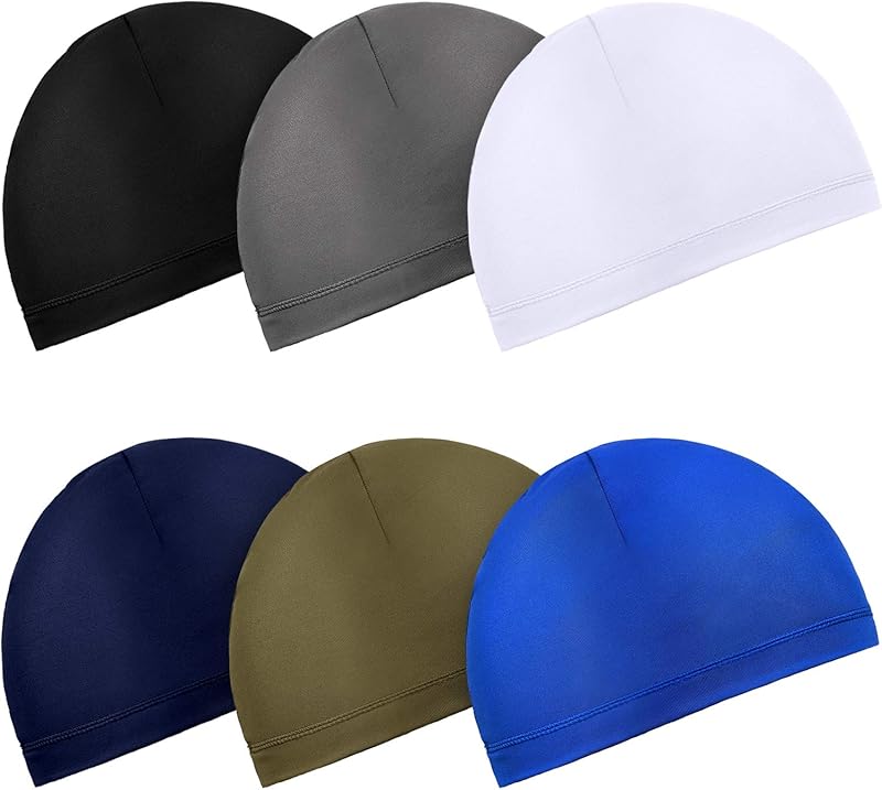 Boao 6 Pieces Cooling Skull Caps Helmet Hard Hat Liner Sweat Wicking Running Beanie Cycling for Men Women