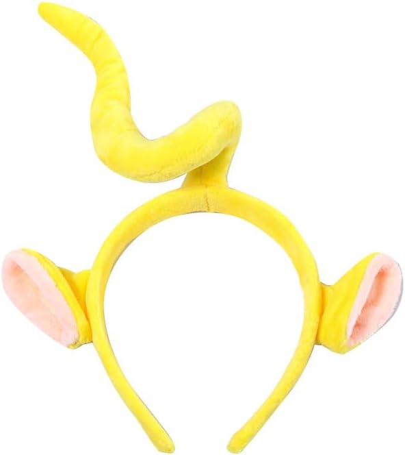 Womens Headbands Ears Fashion Headwear Yellow Hairband Hair Costume Accessories for Adult Halloween Cosplay Party Decorations