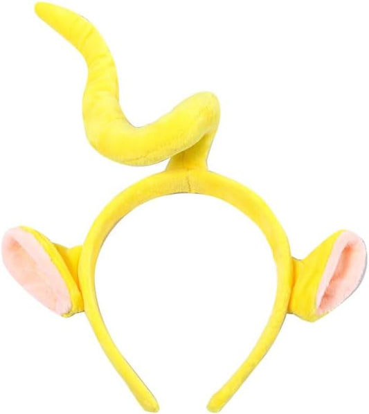 Womens Headbands Ears Fashion Headwear Yellow Hairband Hair Costume Accessories for Adult Halloween Cosplay Party Decorations