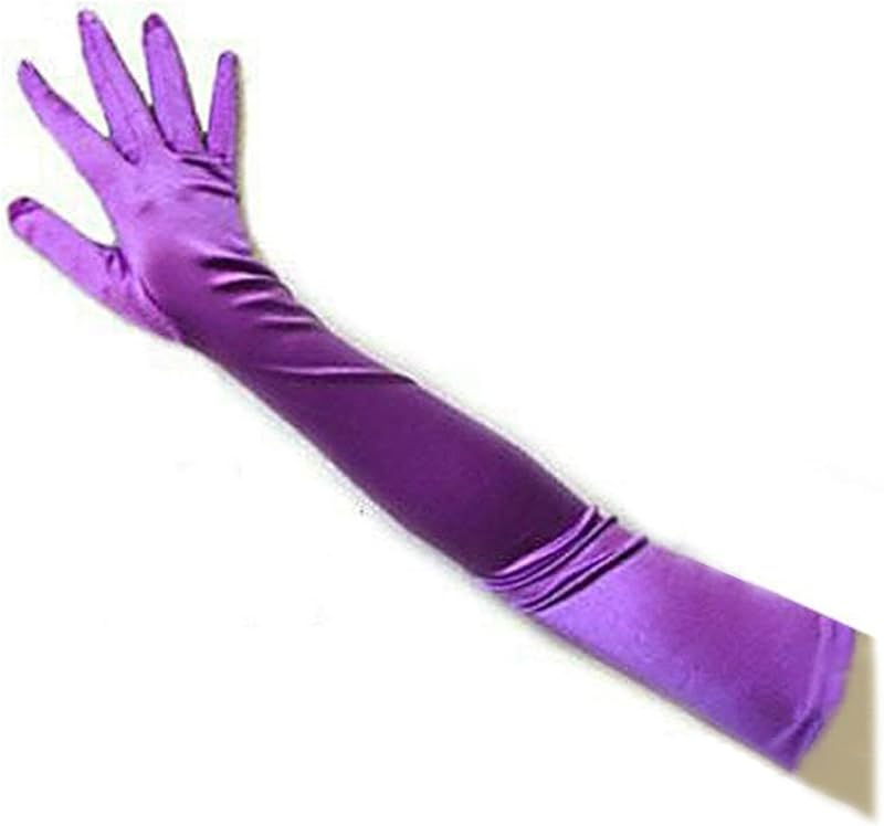 23" Extra Long Super Stretch Over the Elbow Party Bridal Dance Sexy Satin Gloves A-Grade Quality 16BL 58cm