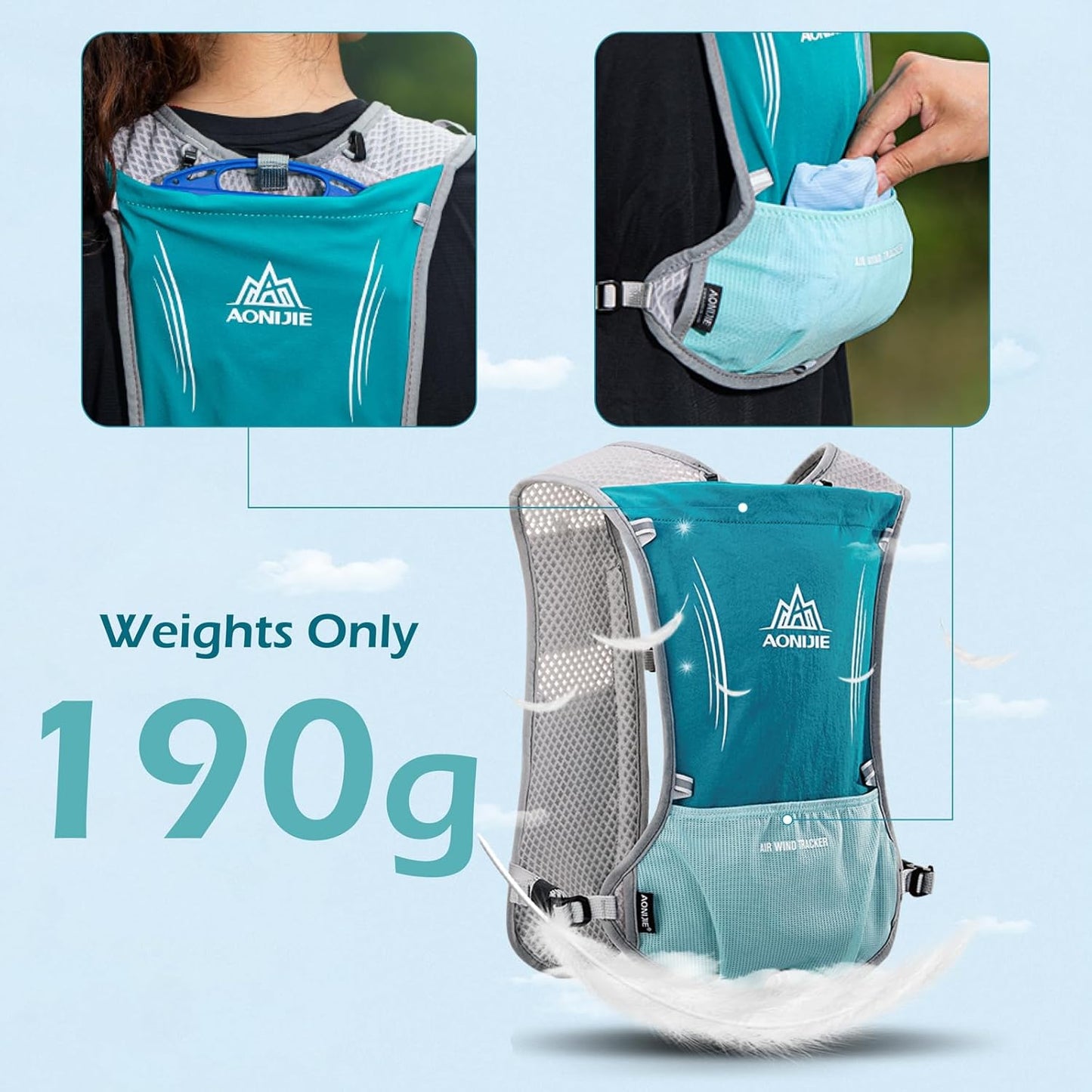 TRIWONDER Running Vest 5L 5.5L Hydration Water Pack Backpack for Women Men Runner Trail Race Marathon Cycling Hiking Jogging