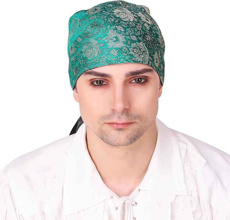 ThePirateDressing Pirate Medieval Renaissance Halloween Costume Linen Triangle Bandana