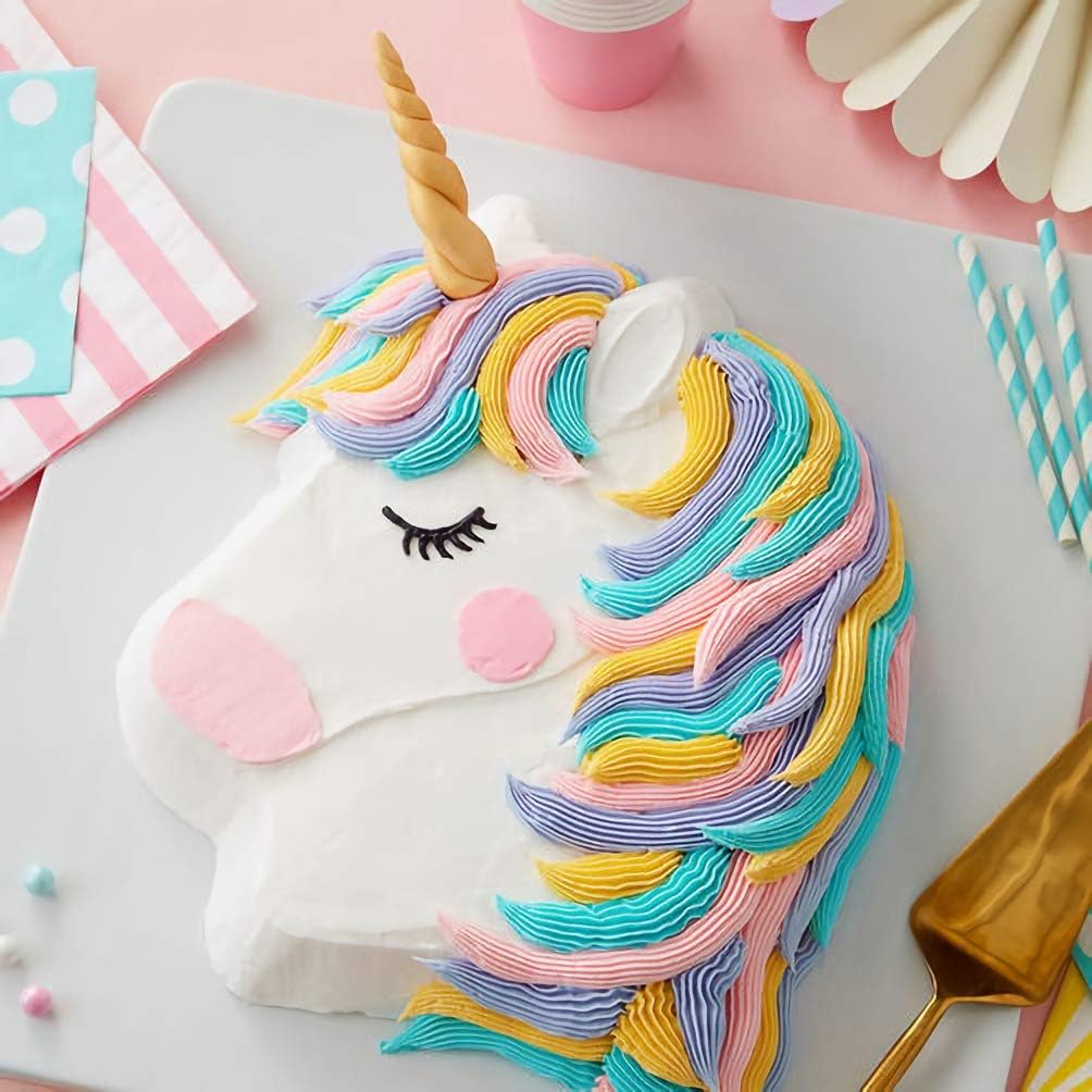 Unicorn Cake Pan, Pony Horse Head Silicone Baking Tray Mold for Girls Unicorn Birthday Party Bakeware Supplies Utensils Tools