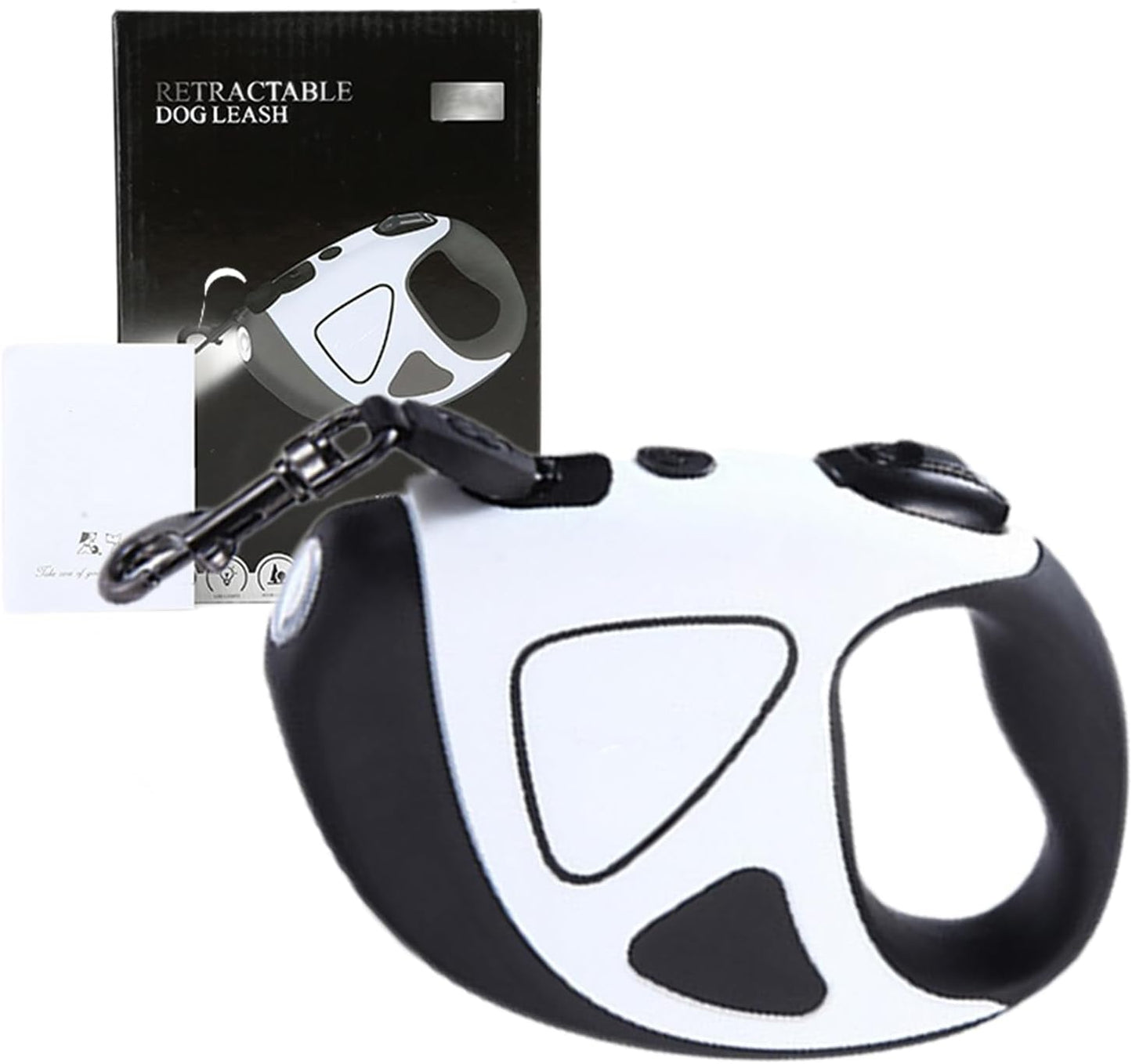 Ausziehbare Hundeleine, LED Leine mit Akku, hohe Stränge aus Nylon, 10ft ausziehbare Länge, Rutschfester Griff, für Walking, Joggen, Laufen, Hiking, 7,09 x 1,57 x 5,12 Zoll