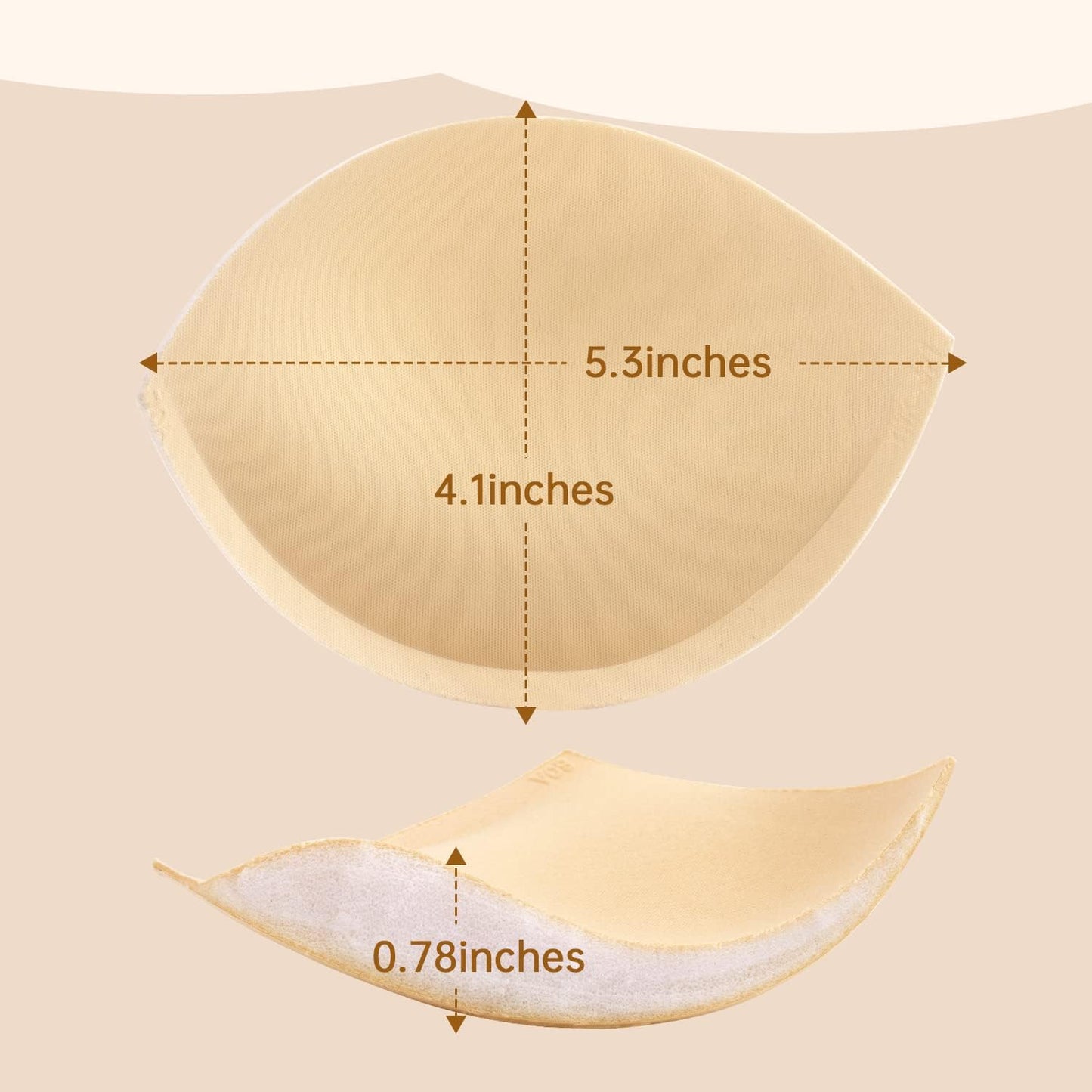 Women's Push Up Bra Pads Inserts 2 Pairs Breast Enhancer Cups Add 1-2 Cup Sizes Instantly A/B, C Cup Available