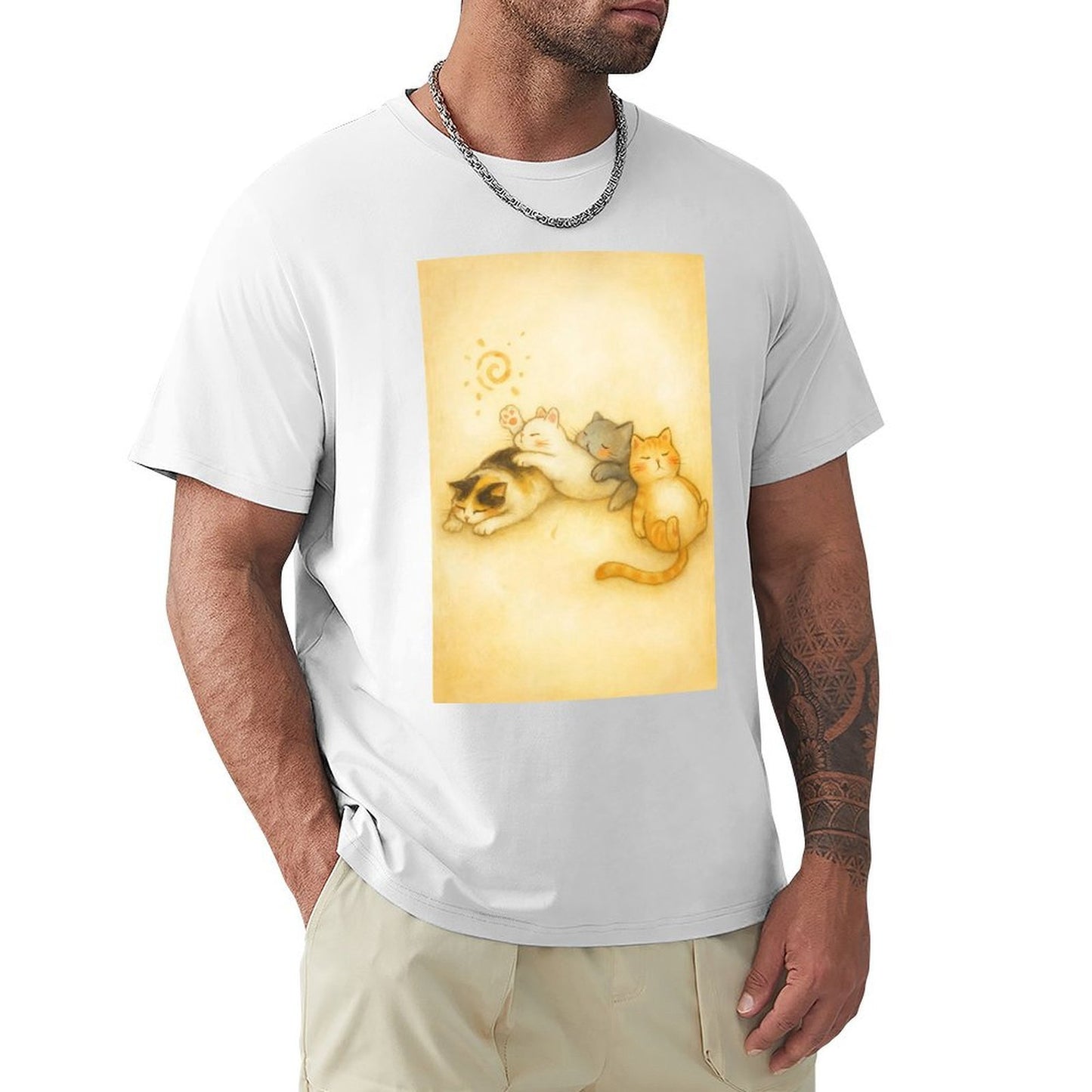 Men's Cotton Short-sleeved T-shirt, Breathable Loose-fitting Casual Summer Top, Suitable for Outdoor Activities and Daily Comfortable Wear,Men's T-shirt100%cottonzxvsy3okn5sq