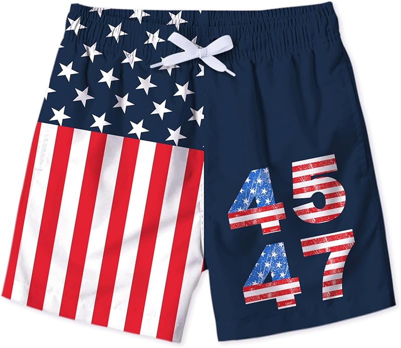uideazone Boys Swim Trunks 3D Funny Print Surfing Board Shorts Quick Dry UPF 50+ Swimsuit Beachwear with Mesh Lining 2-12T