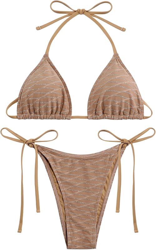 Bikini Sets Women Thongs Cheeky Two Piece Swimsuit Sexy Swimwear Triangle Cute Bathing Suit String