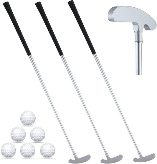 Wettarn 3 Sets Golf Putter Two Ways for Men Women Kids Club with 6 Practice Golf Balls for Left or Right Handed Golfers Indoor Outdoor