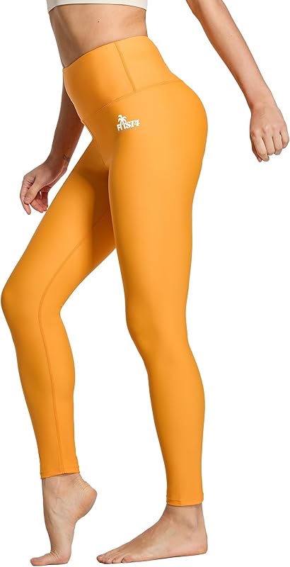 FitsT4 Sports Women's Swimming Leggings UPF 50+ High Waisted with Pockets Swim Pants