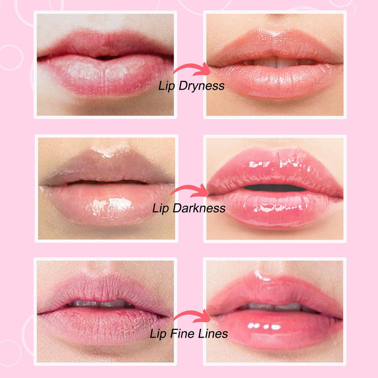 30 pieces of Moisturizing Collagen Crystal Lip Mask - Anti-Ageing & Anti Chapped, Reduce lip Wrinkles, Fade Lip Color, Make Skin Smooth (Rose)